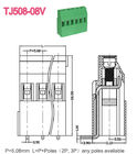 300V 15A Groen 5,08mm pitch koper Euro-type PCB schroef terminal blok
