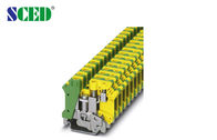 16mm2 DIN-Breedte 10.2mm AWG van Spoor Eindblokken 24 - 6 Groen en Gele Grond Eindblokken