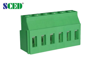 PA66 Groen Eindblok 5.08mm Uit elkaar plaatsend Centrum 300V 10A van messingspcb