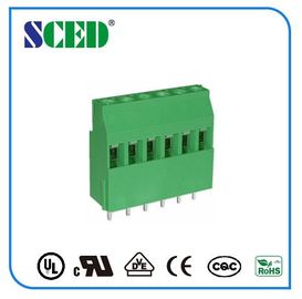 Euro-type schroefverbindingsterminalblok 300V 10A PA66 Messingterminal