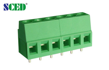 5.0mm van het Blokschakelaars van PCB het Eind Groene PA66 Messing 10A 300V 2-28 Polen