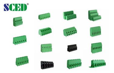 Plastic Vernikkelde Eindblok Groene 5.08mm 10A Dubbele Niveaus van PCB