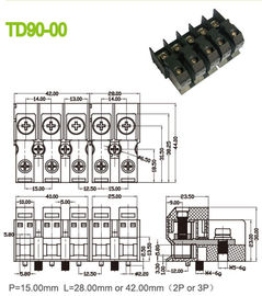 Elektrovoer door het Messingsperforatie 15mm M5 van Eindblokschakelaars 85A