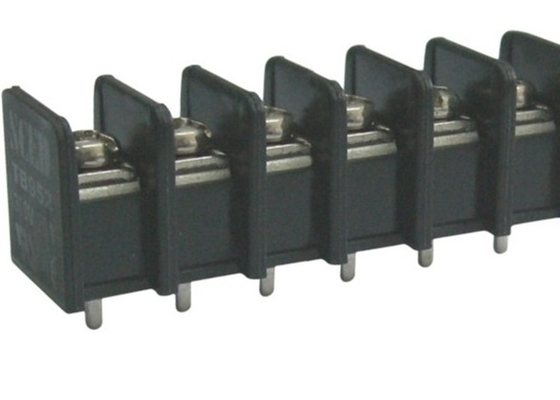 UL94-V0 Eindblokken 20A van messings de Zwarte PCB/Schroef 9.525mm van 300V M4 Hoogte