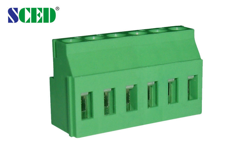 Groen Eindblok 5.08mm van PCB Uit elkaar plaatsend Centrum300v 10A PA66 Messing