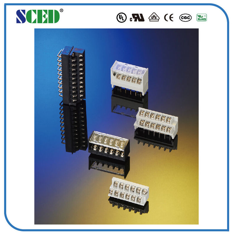 Zwarte de Eindblokken20a/300v M4 Schroef 9.525mm van PCB Hoogteul94-v0 Messing