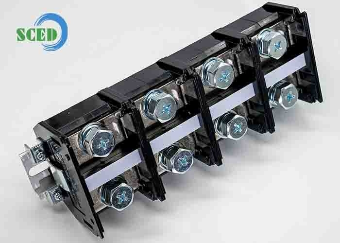 PCB Panel Mount Terminal Block 47.00mm 600V 300A PC Zwarte schroef terminal connector