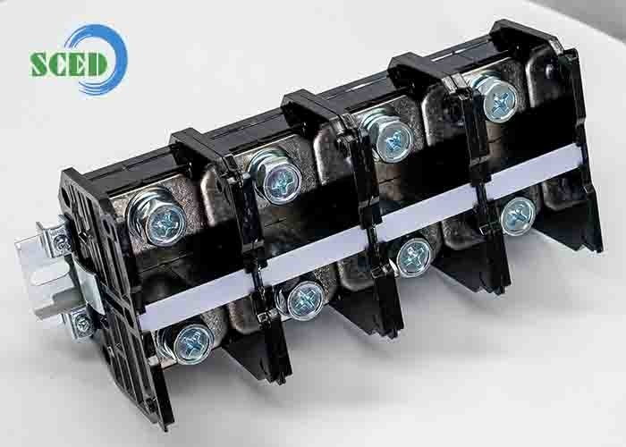 45,00 mm pitchpaneel Hoge stroom PC-aansluitblok 4P Zwarte stroomschroefconnector