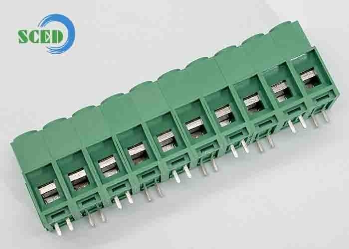 10.16mm 57A PCB terminal blok groen Messing PA66 Nickel