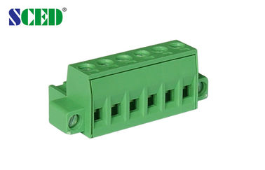 Groene Elektrohoogte 5.08mm van het Eindblokkenpa66 Messing 300V 18A 2 - 22 Polen