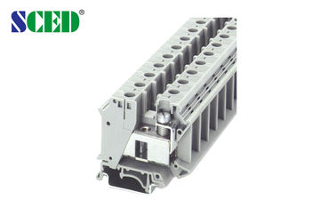 Eindbreedte 15.2mm DIN-de Blokken van Spoorterminals Grijze 800V 150A 50mm2