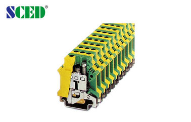 Douane 25mm DIN-Breedte 12.2mm van Spoor Eindblokken de Inham van de Rechte hoekdraad