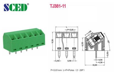 Verbind 16-24 snel AWG Eindblok 2 van de 45 Graadschroef Speld - 28 Speld 3.81mm