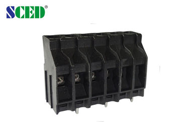 Zwarte PCB schroeven Eindblok 6.35mm Hoogte30a UL94-V0 30A AWG 10-22