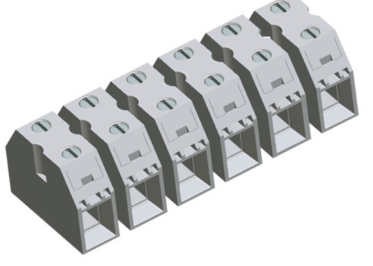 50A doorvoer koperen klemmenblok Pitch 13,5 mm 2-16 polen