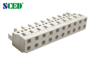 Hoogte 7.5mm 300V 15A Vrouwelijke Pluggable Eindblokschakelaar 2P-16P