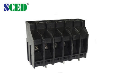 Eindblok 6.35mm Hoogte 30A UL94-V0 30A van PCB van schroef 10-22 AWG Zwart