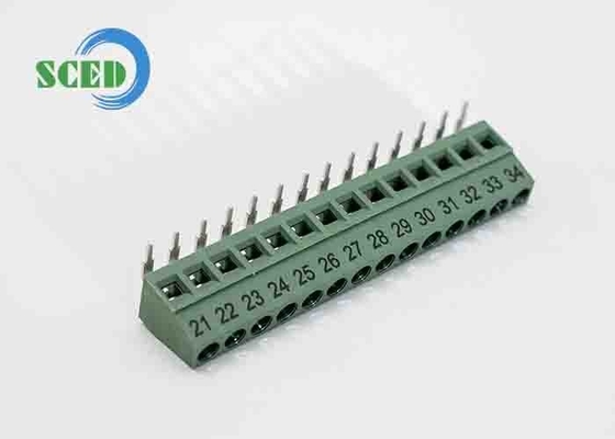 Pitch 5.00mm 300v PCB terminal blok 10A 2P-24P rechthoek draad inlaat 12-26 AWG