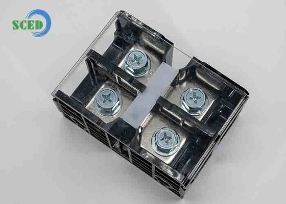Zwarte hoge stroom PC Terminal Block Pitch 31.00mm 600V 200A Voor spoorvervoer