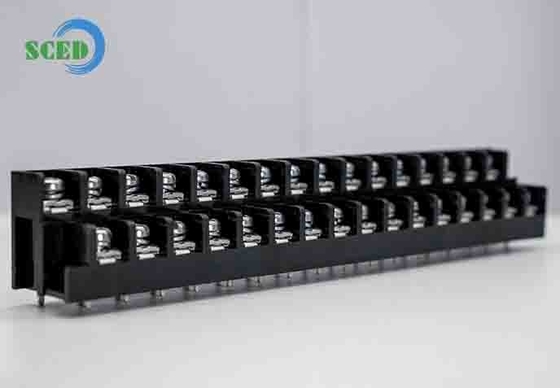 250V 18A Double Levels Barrier Power Terminal Blocks met pitch 11.00mm en draadbereik 12-24AWG