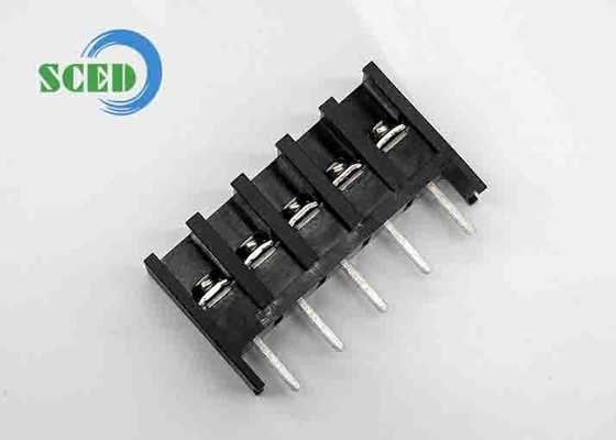 Black Barrier Terminal Block 2-18P 300V 20A Pitch 10.00mm PBT Messing 9-10mm