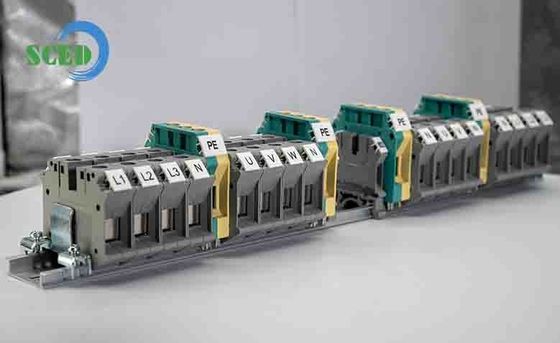 Krachtige en compacte kunststof Din Rail Terminal Blocks Schakeling stroomvoorziening voor industriële toepassingen