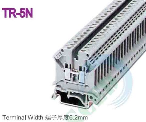 ZB6 AC DC Din Rail Terminal Blocks Stroomvoorziening met draad bevestigingsschroef M4 en Zack Srtip