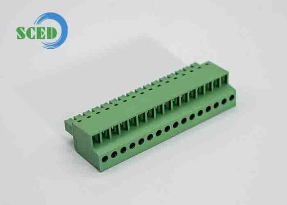 PA66 Plastiek aansluitbaar eindblok met 3000V AC/min Standing Voltage en -40°C tot +105°C werktemperatuur voor PCB's