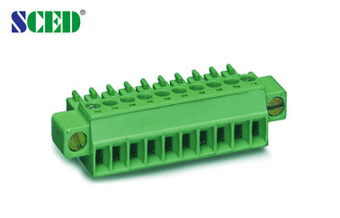 Pluggable Vrouwelijke de Contactdozenhoogte van de Eindblokstop 3.81mm 300V 8A 2P - 20P Insteek Eindblok